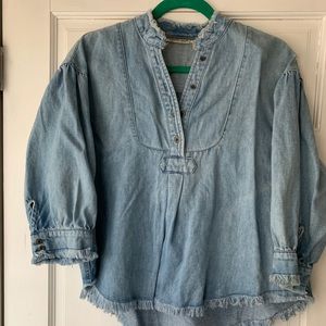 Women’s Holding Horses denim blouse